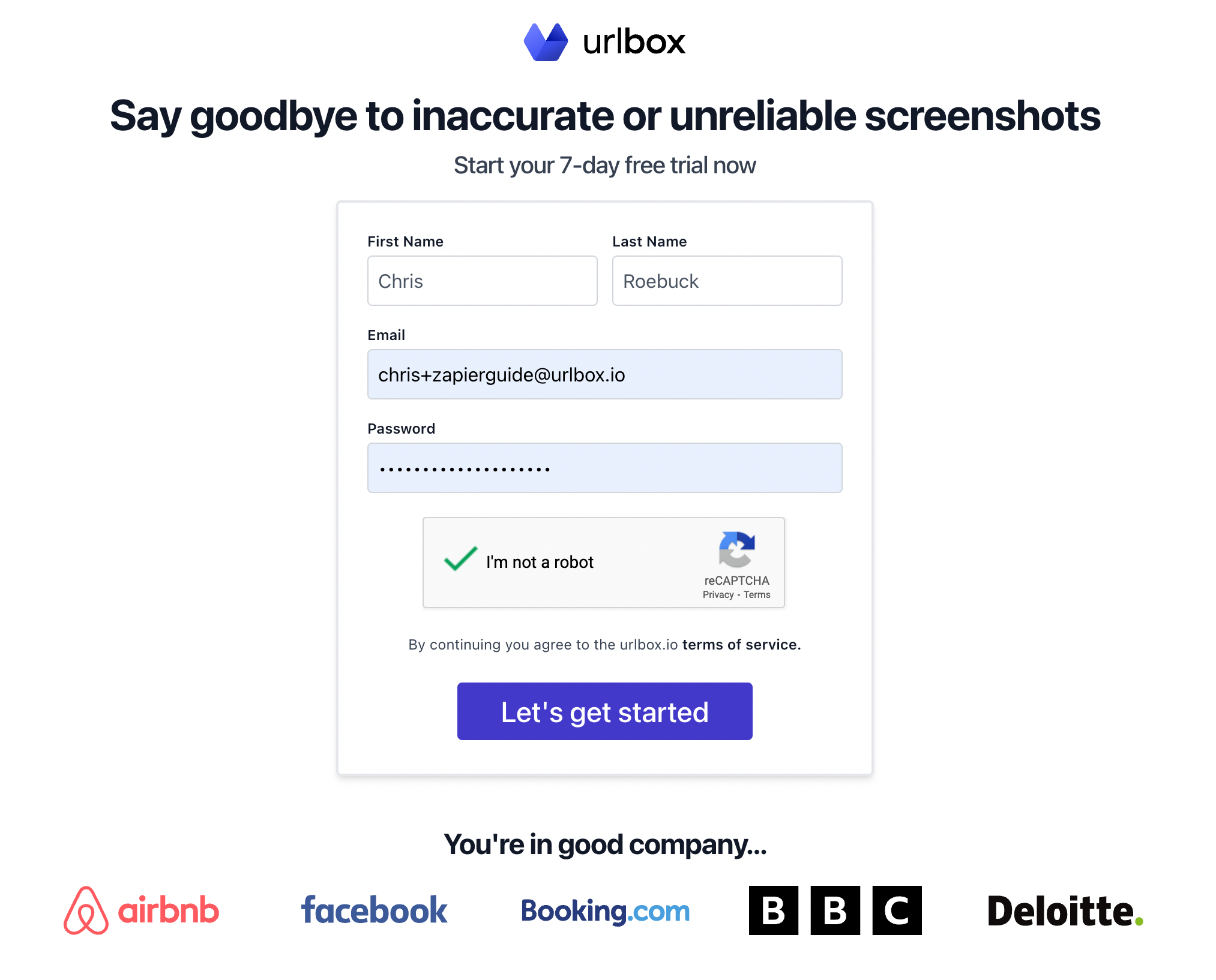 urlbox signup